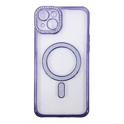 Capa Magnética com Lente de Câmara para Apple iPhone 15 Plus Roxo Capa Magnética com Lente de Câmara para Apple iPhone 15 Plus Roxo